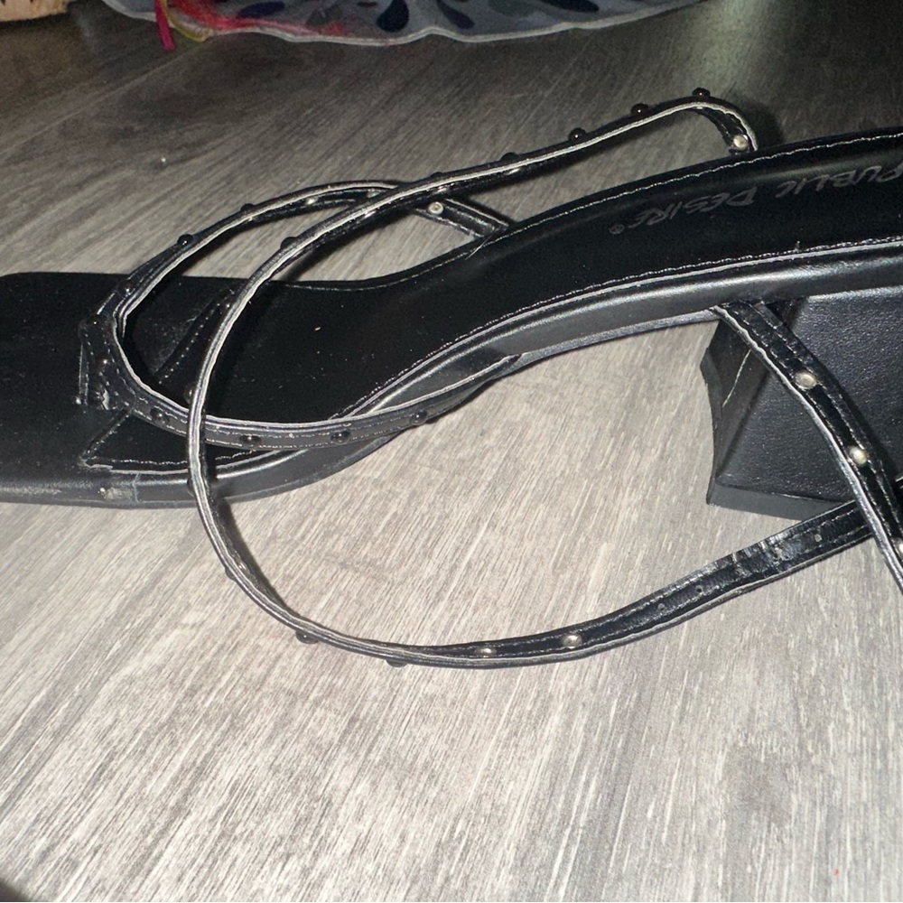 Public Desire Black Strappy Sandals
